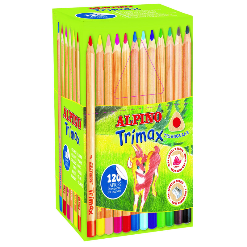 LAPICEROS COLOR GRUESOS ECONOMY PACK 120u. TRIMAX MINA 5,4MM ALPINO