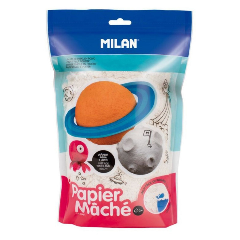 BOLSA 200 G PAPEL MACHE  EN POLVO BLANCO MILAN