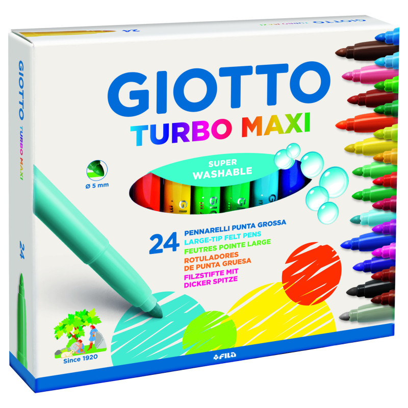 MARCD.ES COLORES GIOTTO TURBO MAXI PUNTA GRUESA 24U..