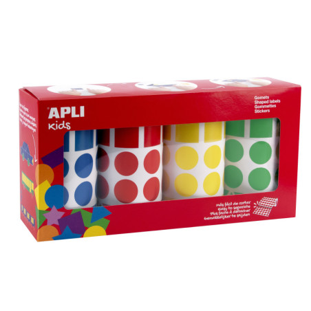 PACK 4 ROLLOS GOMETS GEOMÉTRICOS SURTIDOS 4 U. 20 MM APLI 18804