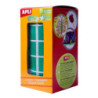 GOMETS CUADRADOS 15x15MM VERDE ROLLO 2832u. APLI 12478