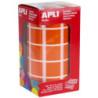 GOMETS CUADRADOS 20x20MM NARANJA ROLLO 1770u. APLI 11498