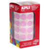 GOMETS REDONDOS 15MM ROSA ROLLO 2832u. APLI 11484