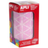 GOMETS TRIANGULARES 20x20x20MM ROSA ROLLO 2596u. APLI 11494