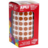 GOMETS REDONDOS 10,5MM MARRON ROLLO 4720u. APLI 11481