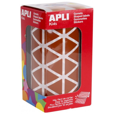 GOMETS TRIANGULARES 20x20x20MM MARRON ROLLO 2596u. APLI 11496