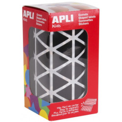 GOMETS TRIANGULARES 20x20x20MM NEGRO ROLLO 2596u. APLI 11497