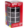 GOMETS CUADRADOS 20x20MM NEGRO ROLLO 1770u. APLI 11502