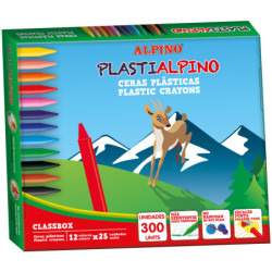 CLASSBOX PLASTIALPINO 300 UNID. (25 UNID. X 12 COLOR) ALPINO