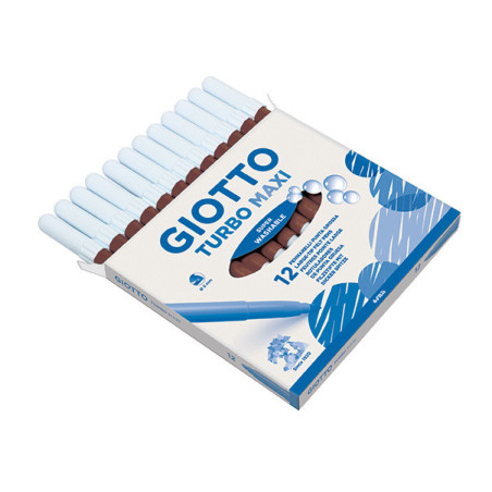 MARCD.ES COLORES GIOTTO TURBO MAXI MARRON CL CJ.12