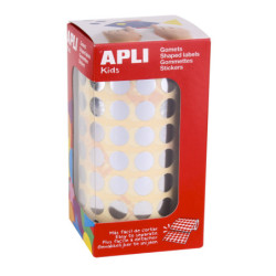GOMETS METALIZADOS REDONDOS 10,5MM PLATA ROLLO 4720u. APLI 11627