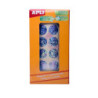 GOMETS METALIZADOS REDONDOS 15MM HOLOGRAFICO ROLLO 2832u. APLI 11631