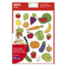 GOMETS FRUTAS Y VERDURAS REMOVIBLES BOLSA 12HJ 240u. APLI 11451