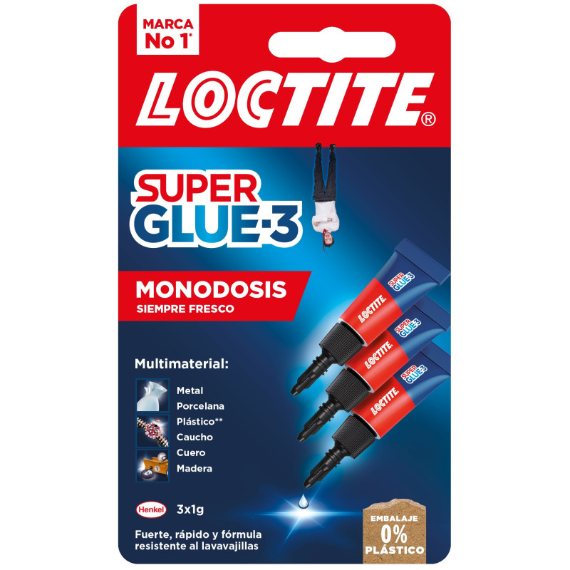 PEGAMENTO SUPER GLUE 3 MONODOSIS 3X1G LOCTITE
