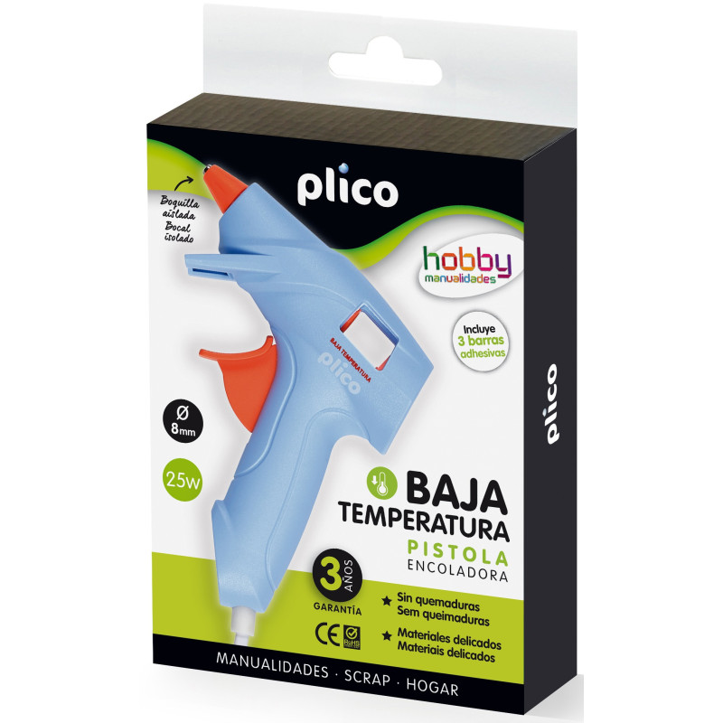 PISTOLA TERMOFUSIBLE MINI BAJA TEMPERATURA PLICO