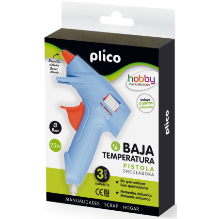 PISTOLA TERMOFUSIBLE MINI BAJA TEMPERATURA PLICO