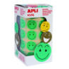 GOMETS CARA FELIZ VERDES ROLLO 900UDS. APLI. 14373