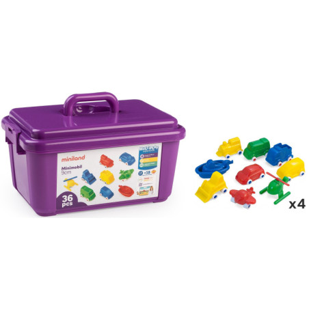 VEHICULOS PLASTICO CONTENEDOR 36u. MINIMOBIL MINILAND 27471