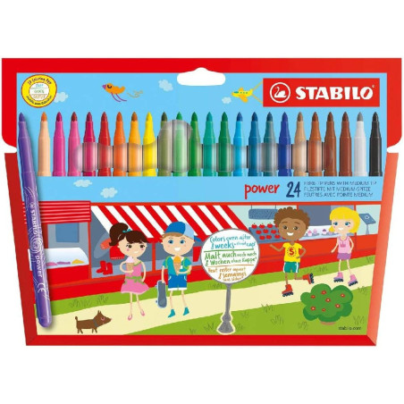 MARCD.ES COLORES CJ.24 UDS STABILO POWER