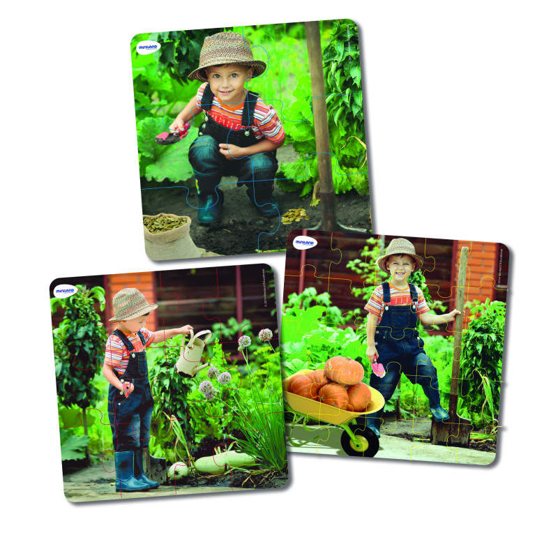 PUZLE PROGRESIVOS: VIDA DE LA PLANTA SET DE 3UDS MINILAND 36204