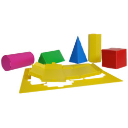 FORMAS GEOMETRICAS PARA ARMAR EN 3D 6 COLORES OPACOS HENBEA 813