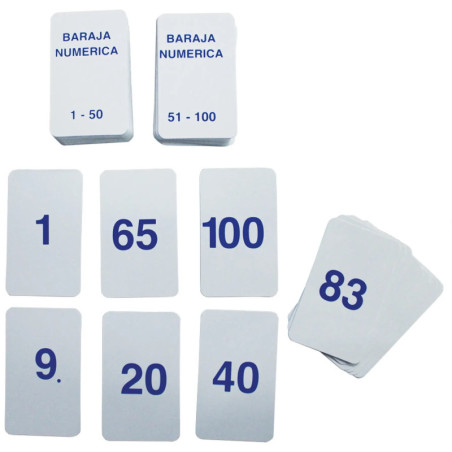 BARAJA DEL 1 AL 100 PARA ACTIVIDADES CON NÚMEROS HENBEA