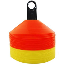 SET DE CONOS CHINOS SOFTEE. AMARILLO FLÚOR/NARANJA FLÚOR, 48u.