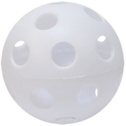 LOTE 5 PELOTAS HOCKEY/FLOORBALL CON AGUJEROS 70 MM BLANCO JIM SPORTS