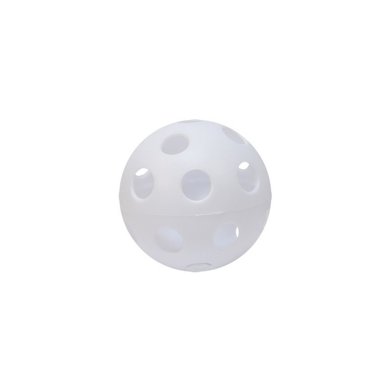 LOTE 5 PELOTAS HOCKEY/FLOORBALL CON AGUJEROS 70 MM BLANCO JIM SPORTS