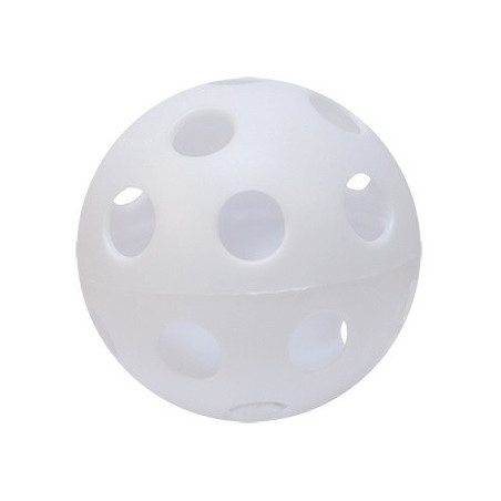 LOTE 5 PELOTAS HOCKEY/FLOORBALL CON AGUJEROS 70 MM BLANCO JIM SPORTS