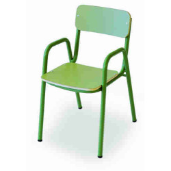 SILLA ESCOLAR MOD.210 C/BRAZOS TUBO ACERO LAMINADA COLOR AA 26CM TAGAR