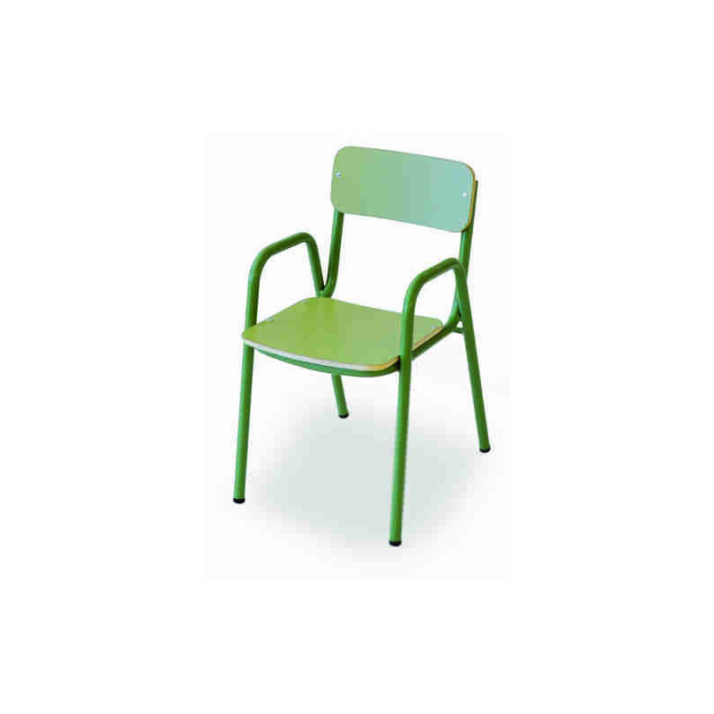 SILLA ESCOLAR MOD.210 C/BRAZOS TUBO ACERO LAMINADA COLOR AA 26CM TAGAR