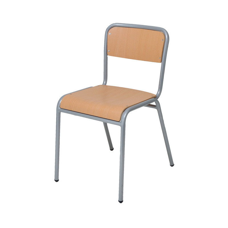 SILLA ESCOLAR MOD.E256 TUBO ACERO LAMINADO HAYA TAGAR