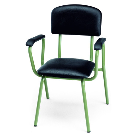 SILLA PROFESOR C/BRAZOS MOD.220 TUBO ACERO TAPIZADO AA 46CM TAGAR