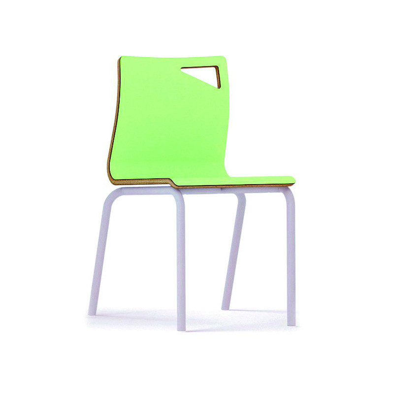 SILLA INFANTIL MOD.D312 TUBO ACERO CARCASA CONTRACHAPADO HAYA. DIF. ALTURAS TAGAR