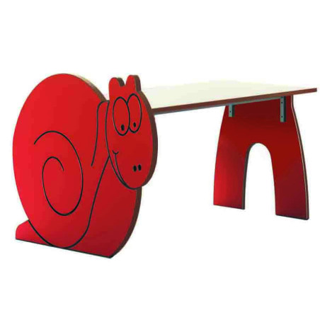 MESA INFANTIL MOD.D297 PATAS HAYA TAPA CARACOL LAMINADO 120X60 ALT.60 TAGAR