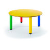 MESA PARVULARIO MOD.406 MADERA PATAS POLIPROPILENO COLOR REDONDA A46 DIAM.90 TAGAR