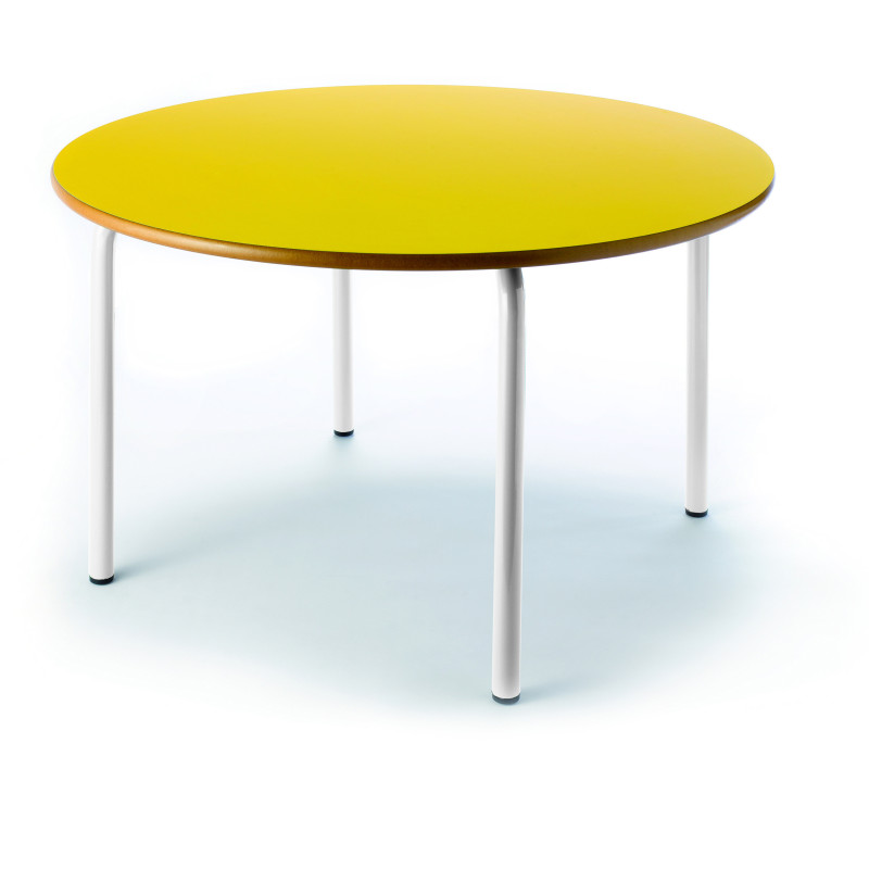 MESA PARVULARIO MOD.206 LAMINADA PATAS TUBO ACERO COLOR REDONDA A54 DIAM.90 TAGAR
