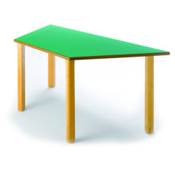 MESA PARVULARIO MOD.415 MADERA PATAS MADERA COLOR TRAPEZOIDAL A40 120X60X60 TAGAR