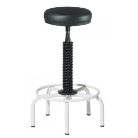 TABURETE 900 ASIENTO TAPIZADO NEGRO ROCADA