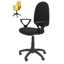 SILLA AYNA BALI NEGRO CON BRAZOS PIQUERAS Y CRESPO
