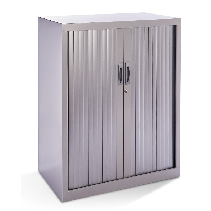 ARMARIO METÁLICO PERSIANA 105 x 80 x 45cm RAL 9006 INCLUYE 2 BALDAS ROCADA