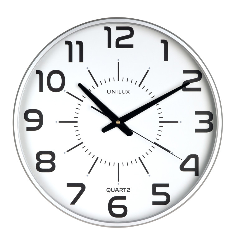 RELOJ MAXI POP GRIS METALIZADO UNILUX
