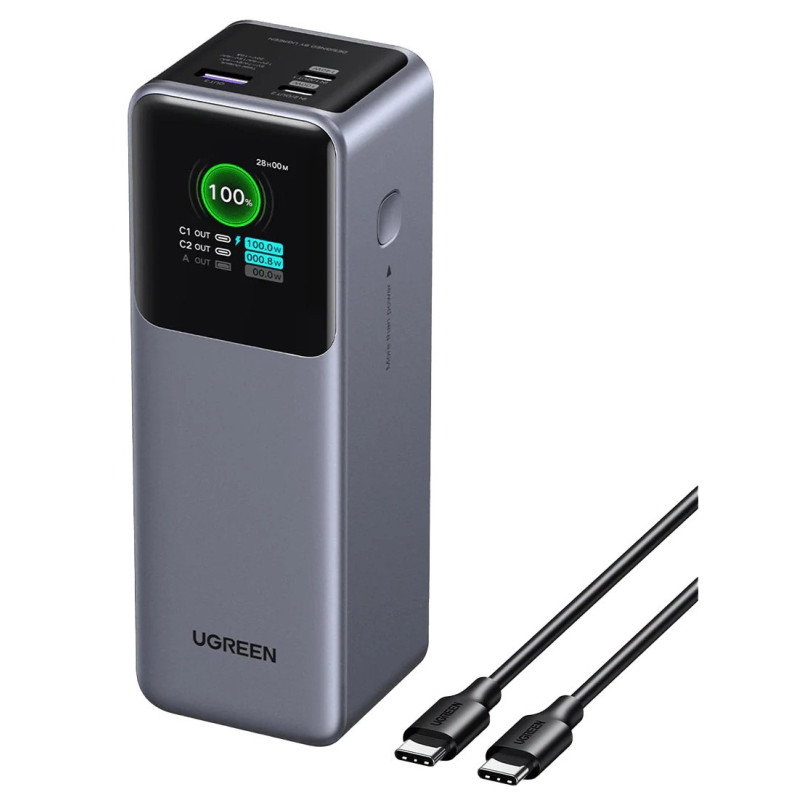 UGREEN POWER BANK NEXODE 200W - 25000MAH - CARGA RÁPIDA - GRIS