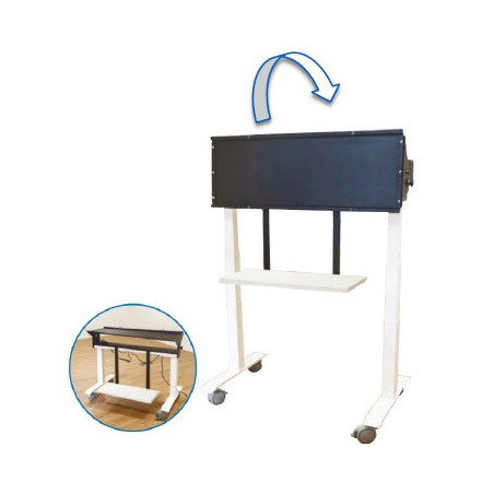 SOPORTE UNIVERSAL MÓVIL PARA MONITORES INTERACTIVOS CON REGULACIÓN ELECTRICA
