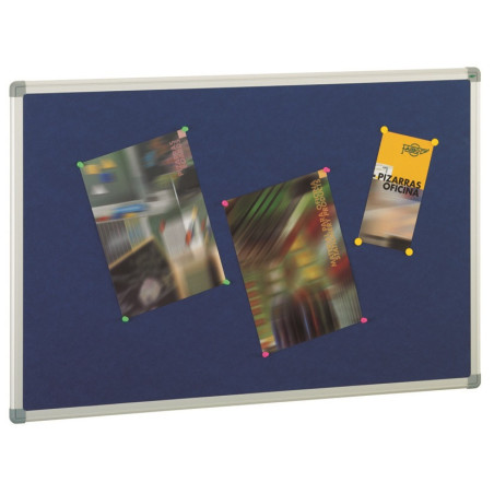 TABLEROS CORCHO TAPIZADOS MARCO ALUM. 60X90 AZUL FAIBO