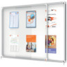 VITRINA INTERIOR METAL PUERTA CORREDERA PARA 18H A4 997X1412X54MM NOBO
