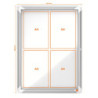 VITRINA DE EXTERIOR NOBO PARA 4 HOJAS A4 CON SUPERFICIE BLANCA MAGNÉTICA