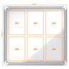 VITRINA DE EXTERIOR NOBO PARA 6 HOJAS A4 CON SUPERFICIE BLANCA MAGNÉTICA