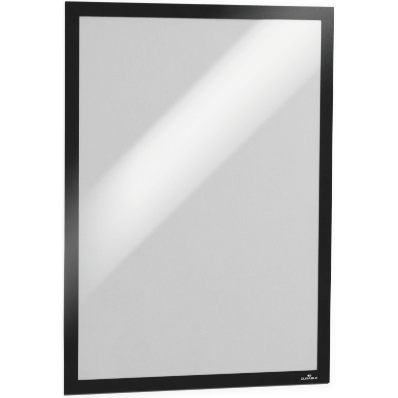 MARCOS AUTOADHESIVOS A4 NEGRO PANEL MAGNETICO 2 UDS DURABLE